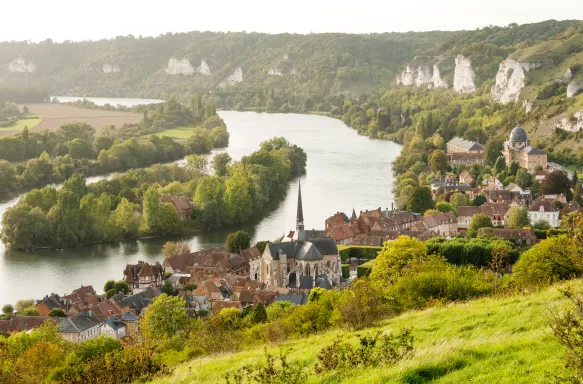 Les Andelys commune, an old Norman village located in northern French, Normandy