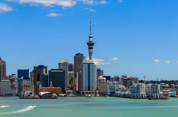 Auckland cityscape with sky tower, New Zealand