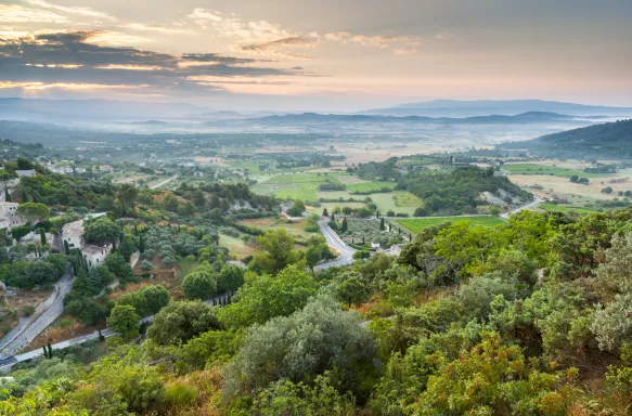 Luberon plateau under Gordes village, France