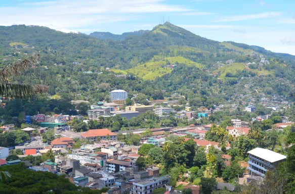 Panoramic View Of Kandy City, Sri Lanka. Kandy Is The Second Largest City In Sri Lanka After Colombo And It Was The Last Capital Of The Ancient Kings Era Of Sri Lanka