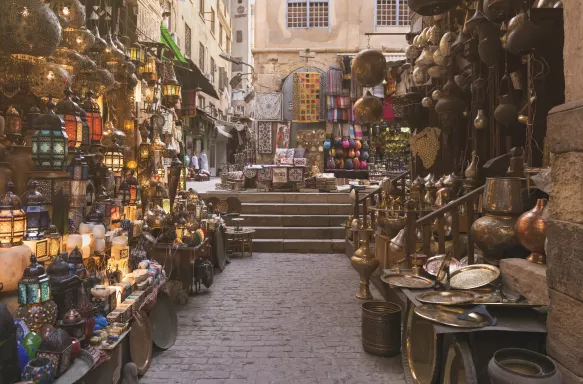 Khan al-Khalili market district in Cairo, Egypt