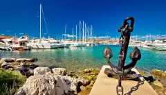 Sailing harbour at the Adriatic town of Rogoznica in Dalmatia, Croatia