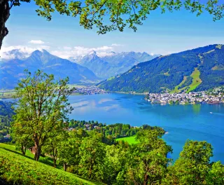 Beautiful landscape with Alps and lake, Zell am See, Austria