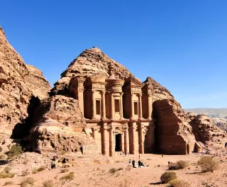 The Ad Deir monastery temple in Petra, Jordan