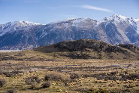 Scenic view of Mount Sunday in New Zealand